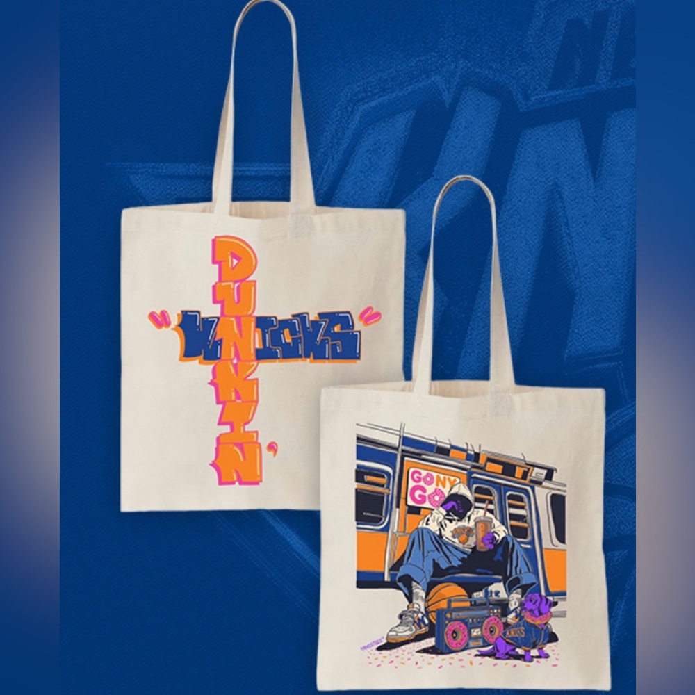 Brand New Exclusive Dunkin x Knicks MADSTEEZ Tote Bag
